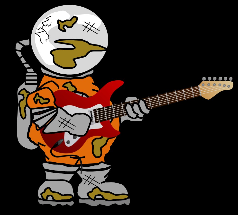Poor Dirty Astronauts Logo_electric guitar